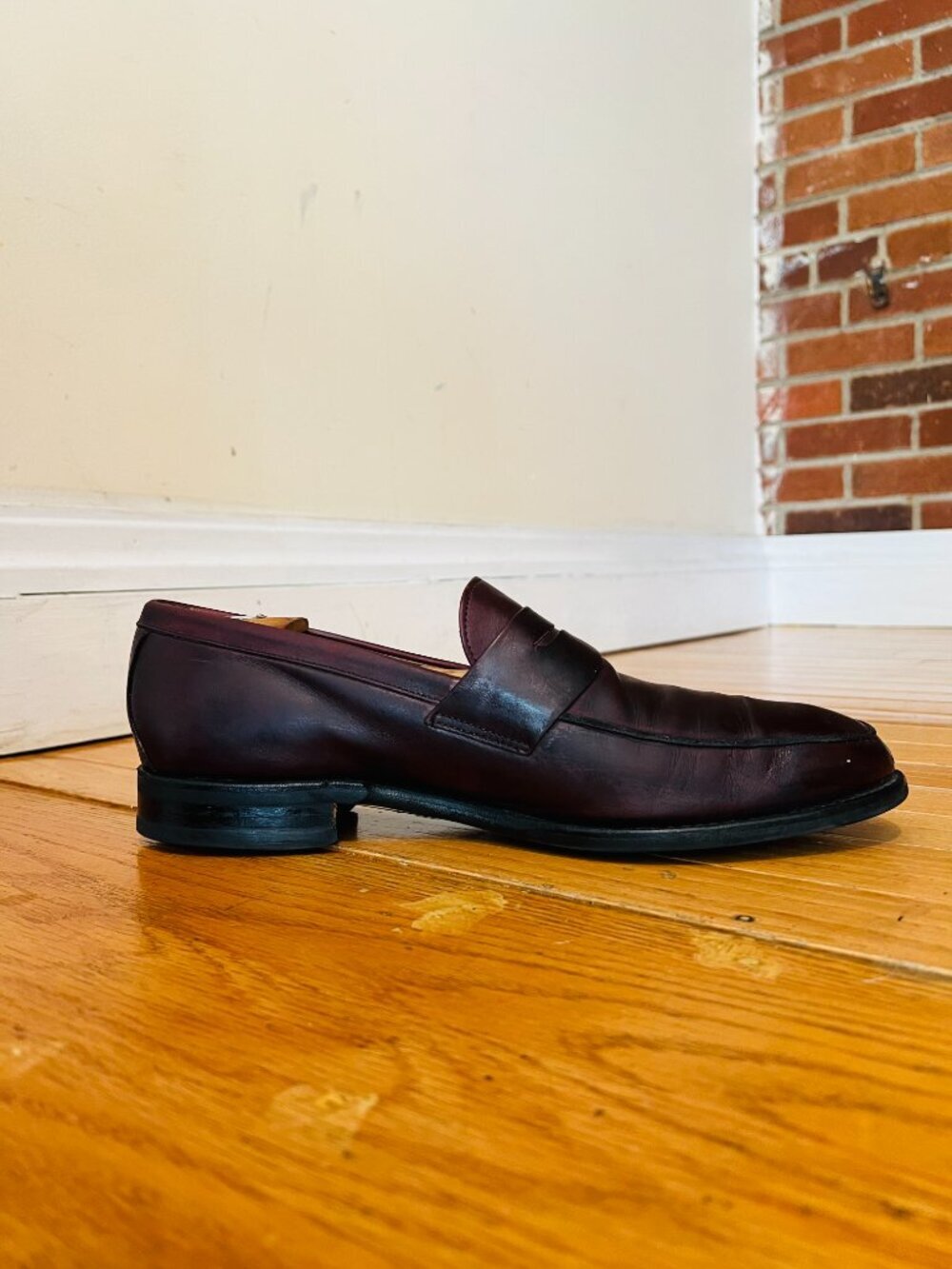 Allen Edmonds 3872 Presidio Oxblood Leather Slip On Penny Loafer Men's 10.5 D - Picture 14 of 16